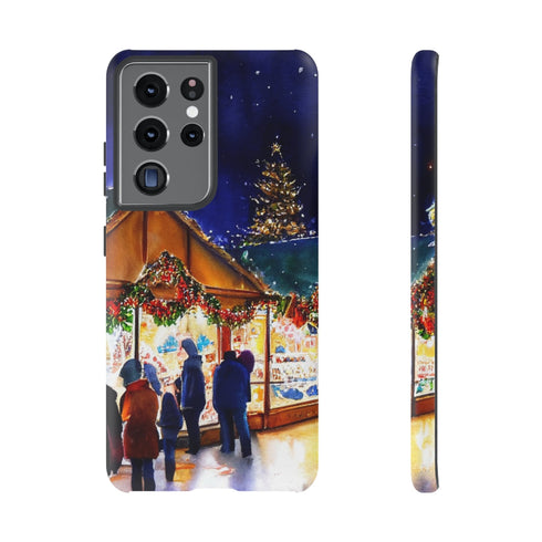 Shopping at the Christmas Market - Impact Resistant Phone Case Samsung Galaxy S21 Ultra Matte